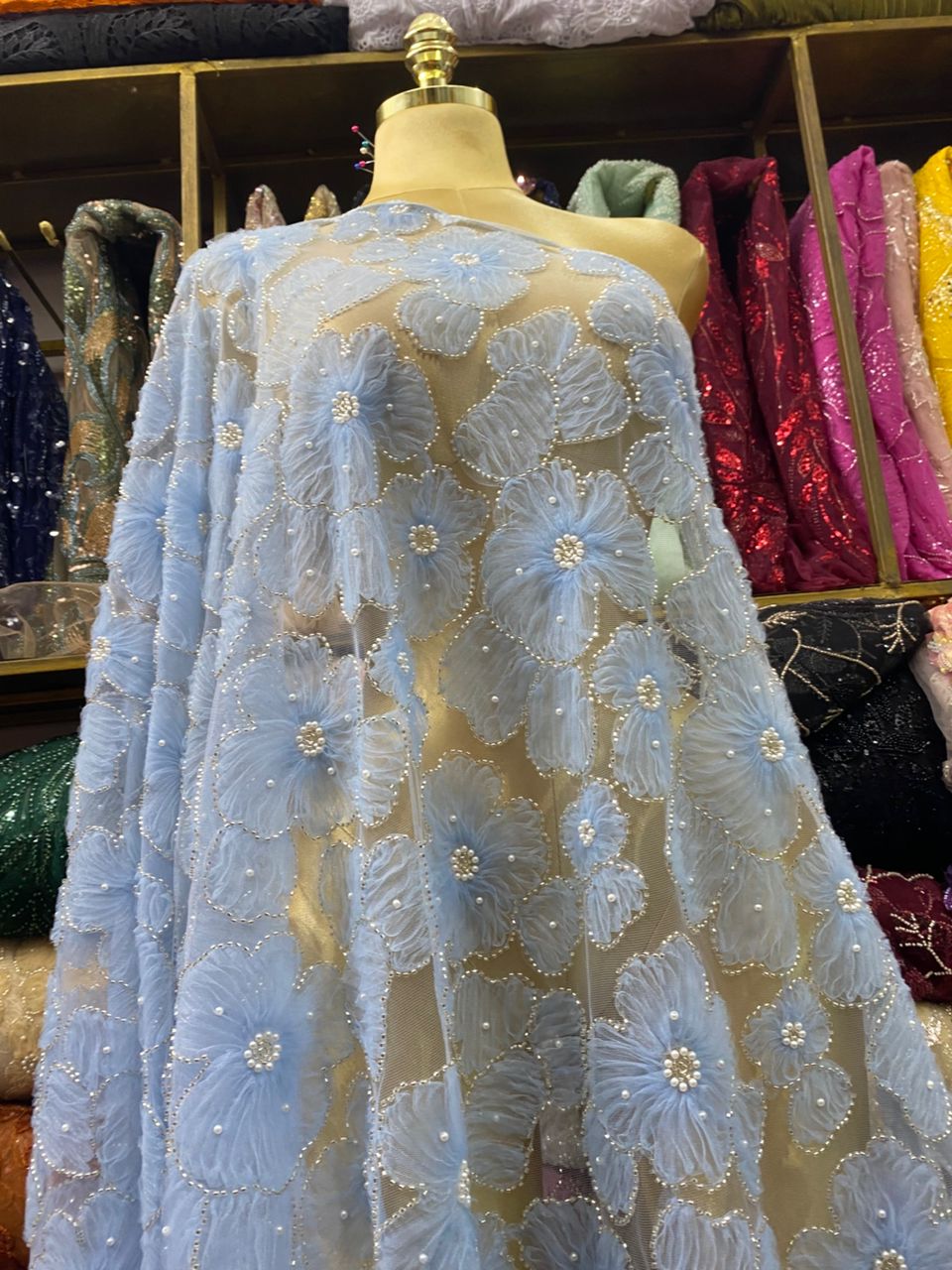 Petal beaded lace