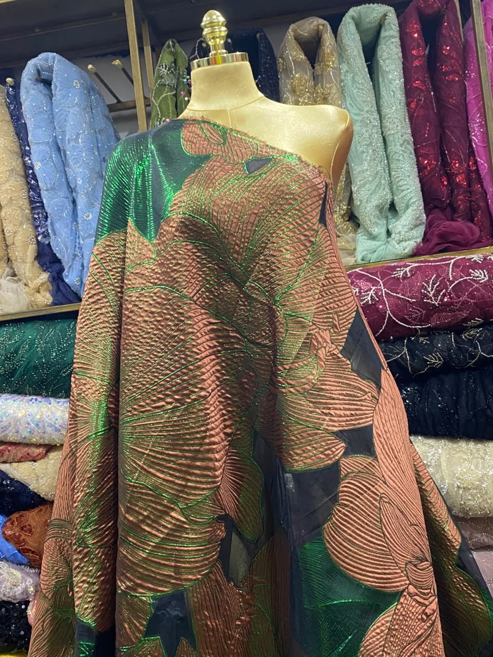 Rich vibes organza brocade