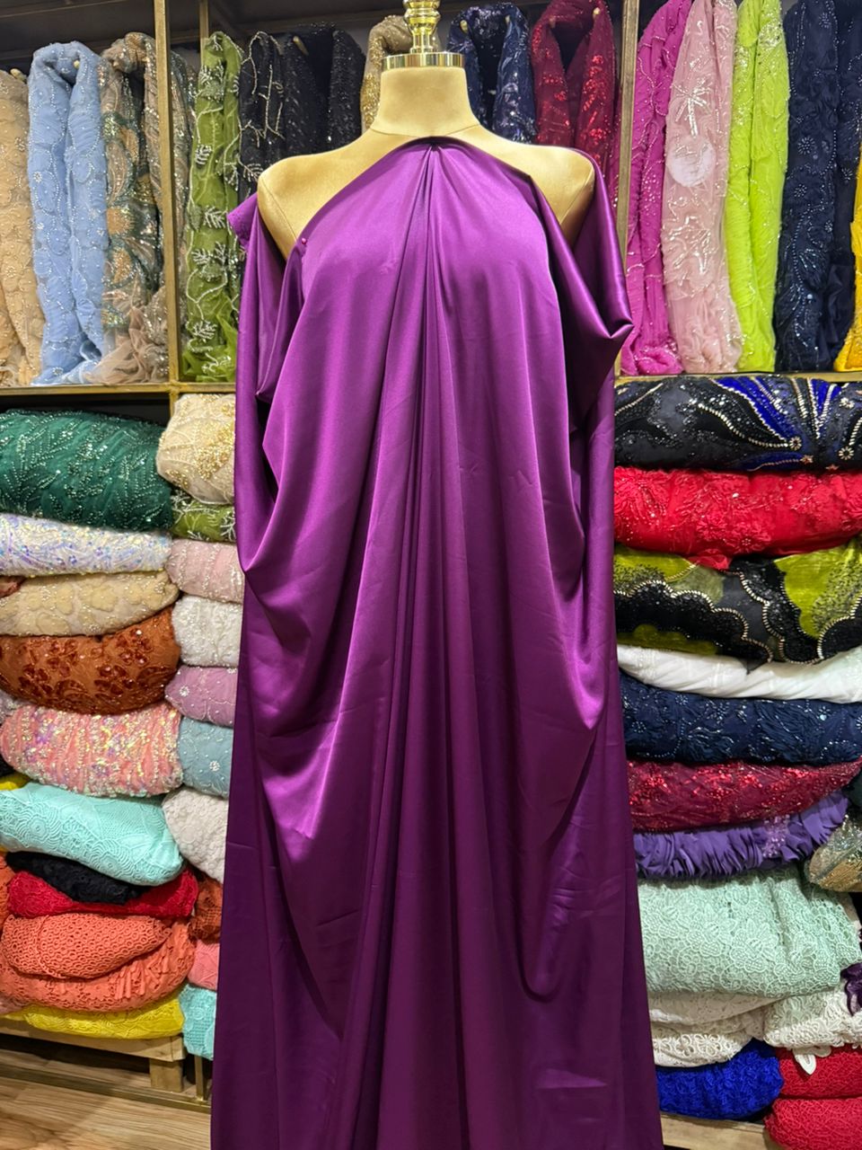 Emerald Green Silk Fabric